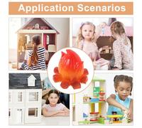 Yardenfun 20Pcs Miniature Campfire Model Resin Bonfire Figurines with Realistic Flame Effect for Dollhouse Fairy Garden Micro Landscaping Decoration