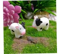 Yardenfun 20pcs Miniature Cow Figurines Realistic Farm Animal Decorations for Indoor Outdoor Use Tiny White Cow Cake Toppers for DIY Terrariums Fairy Gardens and Birthday Party Supplies