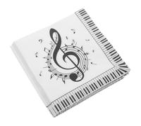 Yardenfun 20pcs Music Note Party Napkins Disposable Decorative Tissue Paper for Birthday Dinner Cocktail Festive Occasions