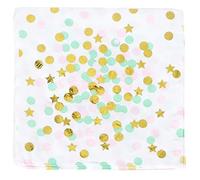 Yardenfun 20pcs Printed Napkins with Chic Star and Dot Pattern, Highly Absorbent Paper Dinner Napkins in Assorted Colours, Premium Quality Feel for Wedding Reception and Birthday Party Use