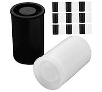 Yardenfun 20pcs Reusable Film Canisters Lids 35mm Film Case Storage Containers for Cameras Small Plastic Jars for Photography Supplies Black and White Set Suitable for Organizing