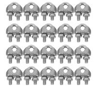 Yardenfun 20Pcs Stainless Steel Wire Rope Clips M4 U-Bolt Cable Clamps Wire Rope Locking Devices for Rigging Fencing and Industrial Use