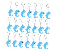 Yardenfun 21Pcs PVC Dolphin Keychains Cute Cartoon Bag Pendants Decorative Dolphin Hanging Ornaments for Boys and Girls and Adults Ocean Lovers