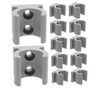 Yardenfun 24 Pcs Durable Plastic Chair Clamps for Wheelchair Commode Chairs Stable Toilet Seat Pipe Holders Multipurpose Tube Fasteners for Elderly and Disabled Users
