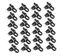 Yardenfun 24pcs Dc Power Socket Female Panel Mount Adapter with Covers Threaded Power for Electronic Devices Plastic and Copper Construction Suitable for Laptops Media and Equipment