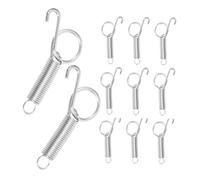 Yardenfun 24pcs Metal Spring Latch Hooks for Rabbit Cage Door Secure Locking with Powerful Spring Mechanism Multipurpose Pet Cage Hooks for Rabbits Pigeons Parrots Easy Installation and
