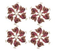 Yardenfun 24pcs Turkey Charms for Thanksgiving Crafts Alloy Fall Pendants for DIY Jewelry Making Turkey Drop Earrings and Bracelets Supplies Festive Autumn Holiday Decorations