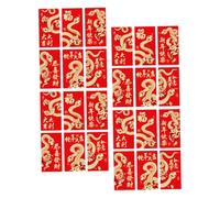 Yardenfun 24PCS Year Snake Red Envelopes for Chinese Year Festive Lucky Money Packets with Traditional Chinese Motifs Vibrant Red Spring Festival Hong Bao for Lunar Celebrations