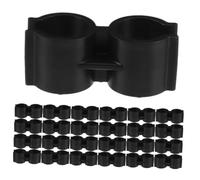Yardenfun 25pcs Double Pipe Clamp Dustpan Broom Buckle Pole Fixing Connector Fit for Home Office Commercial Cleaning Stable Dual Port Pipe Clip Accessory