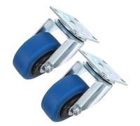 Yardenfun 2pcs 3-Inch TPR Quiet Swivel Caster Wheels with Brake for Universal Heavy Duty Trolley, Furniture, Flight Case, and Cabinet Replacement in Industrial and Home Use