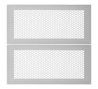 Yardenfun 2pcs 4x10in Floor Register Cover Flexible Silicone Honeycomb Vent Screen Non-Slip Anti-Clog AC Vent Deflector for HVAC and Gray for Dust Protection