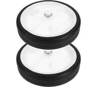 Yardenfun 2pcs 6-Inch White Air Compressor Replacement Caster Wheels with Screws Universal Air Compressor Wheel Parts for Enhanced Mobility