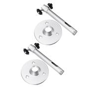 Yardenfun 2pcs Adjustable Aluminum Alloy Projector Mount Bracket Ceiling and Wall Projector Stand Holder Easy Installation with Tools and Multi Angle