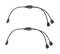 Yardenfun 2pcs Argb Splitter Cable to Addressable Pin Extension Cord for Rgb Motherboard Sync Compatible with Computer Chassis CPU Cooler Argb Fans High Speed Stable Data Transmission