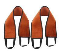 Yardenfun 2Pcs Back Tanning Applicator Strip with Brown Edges, Long Velvet Flocked Self Tanner Tool for Back Application, Exfoliator and Oil Painting Belt for Sunless Tanning at Home