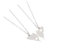 Yardenfun 2pcs Butterfly Necklace Necklace Chain for Ladies Decorative Girl Accessory