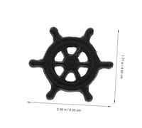 Yardenfun 2pcs Cast Iron Ocean Theme Wardrobe Door Handles for Cabinet Nautical Style Pulls with Smooth Finish Hardware for Home and Hotel Furniture