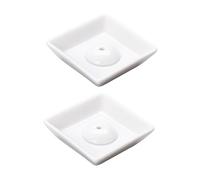 Yardenfun 2pcs Ceramic Incense Holder Tabletop Delicate Tray for Japanese Style Home Decor for Aromatherapy Use