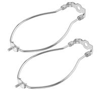 Yardenfun 2pcs Chrome Metal Lamp Harp Holder 6 Inches Clip on Lampshade Adapter Bracket for Table and Floor Lamps DIY Lighting Accessories