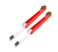 Yardenfun 2Pcs Cooktop Cleaning Brush with Stiff Bristles for Gas Stove and Range Hood Multi-functional Kitchen Cleaning Tool Resistant to Wear and Deformation