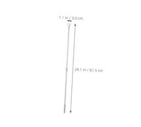 Yardenfun 2pcs Curtain Retractable Rotary Rod Window Shade Curtain Rod Tension Reaching Hook Poles Draw Wand Drapery Pull Telescopic Rail Silver Aluminum Alloy