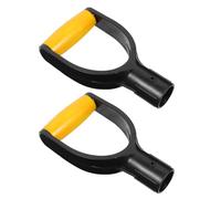 Yardenfun 2pcs D-Shaped Plastic Grip Handles for Garden Shovels, Replacement Link Handles with 3.2cm Inner Diameter, Suitable for Digging and Raking Tools in Outdoor Gardening