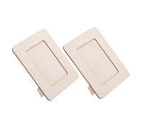 Yardenfun 2pcs DIY Unfinished Wood Picture Frames with Stand for Artwork Tabletop Wooden Photo Frames for Crafting Painting and Home Decor