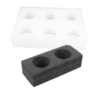 Yardenfun 2pcs Drink Cup Carrier Trays Portable Beverage Holders for Takeout Epe Lightweight Cup Holder Tray with Secure Slots for Coffee Milk Tea and Soft Drinks