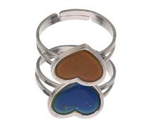 Yardenfun 2Pcs Emotion Rings Color Changing Mood Jewelry for Unisex Temperature Sensitive Open Ring Reflects Feelings Comfortable Wear for All Occasions