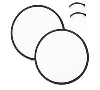 Yardenfun 2pcs Foldable Fan Summer Handheld Fan Lightweight Round Design for Cooling and Decoration for Weddings Parties and Cosplay White with