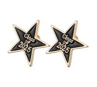 Yardenfun 2pcs Graduation Lapel Pins Metal Brooches for Graduates Stylish Doctoral Cap Design Clothes and Backpack Accessories Elegant Keepsake for Graduation Season