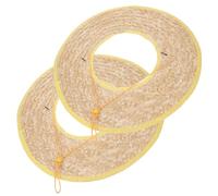 Yardenfun 2Pcs Hard Hat Sun Shade Covers Straw Visor Brim 45Cm Diameter Construction Helmet Accessories Breathable Full Brim Guard for Outdoor Work Random Color Random Color