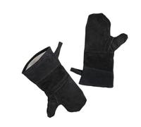 Yardenfun 2pcs Heat Resistant Bbq Gloves Non-slip Oven Mitts with Breathable Liner for Grilling Cooking Outdoor Use Firefighter Stab Kitchen Mittens