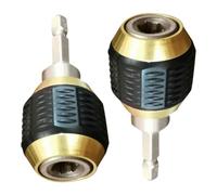 Yardenfun 2Pcs Hexagonal Handle Drill Adapter Set Durable Electric Drill Connector for Power Tools Versatile Chuck Conversion for Conventional Drill Bits