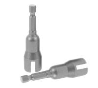 Yardenfun 2pcs High Carbon Alloy Butterfly Nut Driver Bit Set with Hex Shank Power Tool Nut Adapter Compatible with Electric Drill and Manual Screwdriver Suitable for Shutter and Furniture