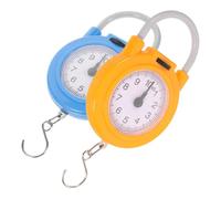 Yardenfun 2pcs High Precision Portable Spring Scale Electronic Luggage Scales with Hook Compact Handheld Weighing Tool for Travel Home and Personal Use