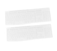 Yardenfun 2Pcs Keyboard Film Cover for Transparent Silicone Keyboard Protector Dust and Spill Resistant Comfortable Typing Skin Like Touch Lightweight and Skid