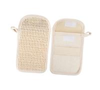 Yardenfun 2Pcs Multi Function Soap Bags with Hook Design for Bar Soap Storage and Exfoliating Bath Use Portable Linen Pouches for Rich Foaming for Bathroom Organization and Travel