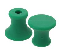 Yardenfun 2pcs Non-Slip Rubber Tuning Fork Holders with Triangle Base, Smooth Surface Sound Fork Support for Home Meditation and Acoustic Experiments, Green
