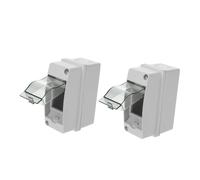 Yardenfun 2pcs Outdoor Electrical Box with Transparent Window Consumer Circuit Breaker Enclosure for Shopping Centers Power Stations and Charging Stations