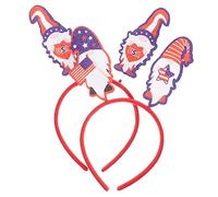 Yardenfun 2pcs Patriotic Boppers for Independence Day and Memorial Day Headband Decorations for Festivals Fun Hair Accessories for Celebrating National Holidays