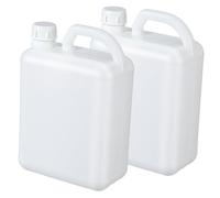 Yardenfun 2pcs Plastic Beverage Storage Jugs with Screw Caps Multi Purpose Containers for Water Milk Oil Wine Glue Laboratory and Industrial Use