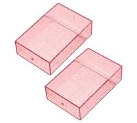 Yardenfun 2pcs Plastic Cigarette Case 20 Capacity Portable Cigarette Storage Container Pink Box for Home and Travel
