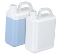 Yardenfun 2pcs Plastic Refillable Water Jug with Lid and Ergonomic Handle Lightweight Storage Container for Water Oil Wine Glue Suitable for Chemical and Laboratory Use