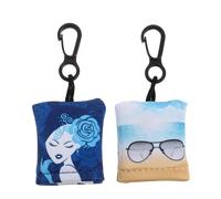 Yardenfun 2PCS Portable Eyeglass Cleaning Cloths with Keychain Soft Fiber Lens Wipes for Glasses Sunglasses Electronics Reusable Gentle Screen and Lens Cleaner