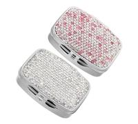 Yardenfun 2pcs Portable Mini Pill Case Compartments Bling Rhinestone Small Compact Pill Holder Travel Small Case Purse