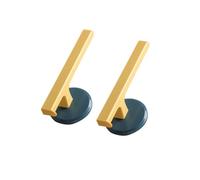 Yardenfun 2PCS Punch Wall Mounted Towel Bar Blue Bathroom Rack Space-saving Holder for Bath Towels and Kitchen Utensils with Ventilated Design
