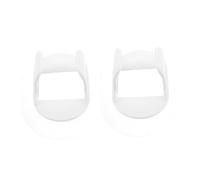 Yardenfun 2pcs PVC Pipe Clamps Shaped Self Adhesive Washing Machine Hose Holders Invisible Design Space Saving Fixing Buckles for Air Conditioner and Water Pipes Home Use White