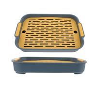 Yardenfun 2pcs Rabbit Toilet Small Animal Litter Box with Large Activity Space and Smooth Edges, Rectangular Bunny Litter Pan for Small Rabbits and Hamsters, for Office or Bathroom Use