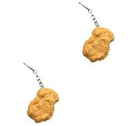 Yardenfun 2pcs Realistic Fried Chicken Keychain Keyring Prank Keychain Simulation Food Charm
